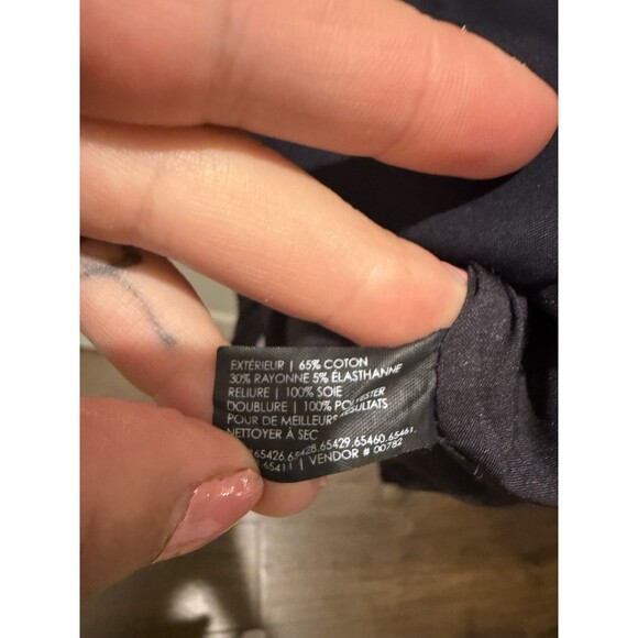 Club Monaco sleeveless fitted dress navy color in size 12 in stretch cotton - Picture 5 of 5